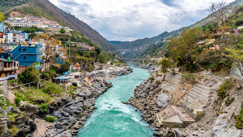 Devprayag is a sacred town in Uttarakhand, known as the confluence of the Alaknanda and Bhagirathi rivers, where the Ganga is formed