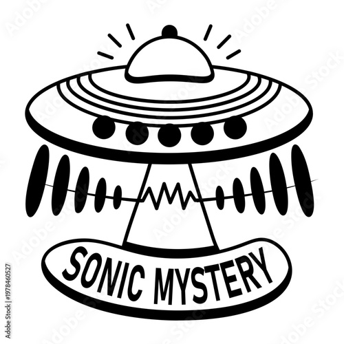 Ufo space mystery typography, glyph style ticker 

