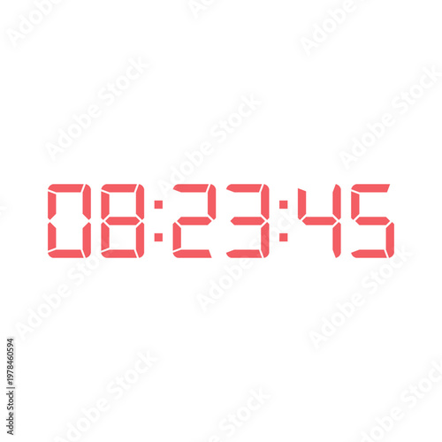 Digital, clock, LED icon for home electronics and appliances