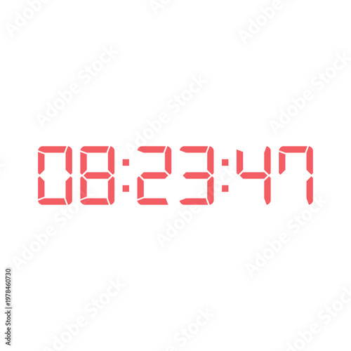 Digital, clock, LED icon for home electronics and appliances
