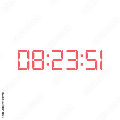 Digital, clock, LED icon for home electronics and appliances