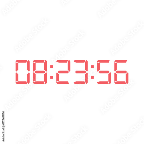Digital, clock, LED icon for home electronics and appliances