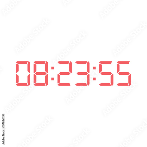 Digital, clock, LED icon for home electronics and appliances