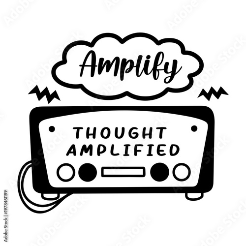 фотографія A glyph sticker of an amplifier