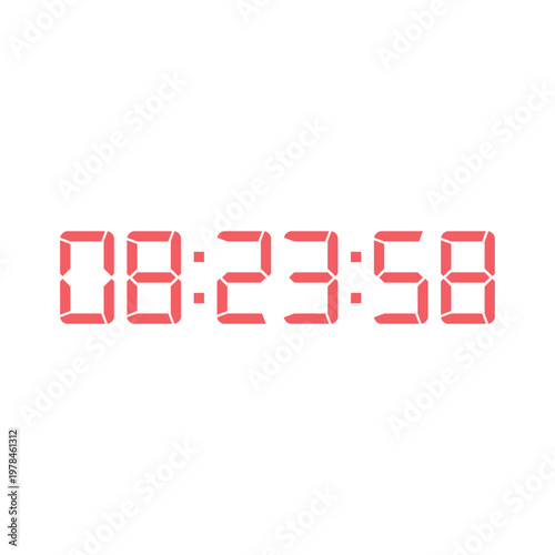 Digital, clock, LED icon for home electronics and appliances
