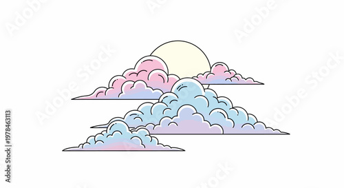 Colorful clouds in the sky.