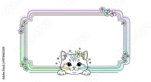 Cute white cat with crown.