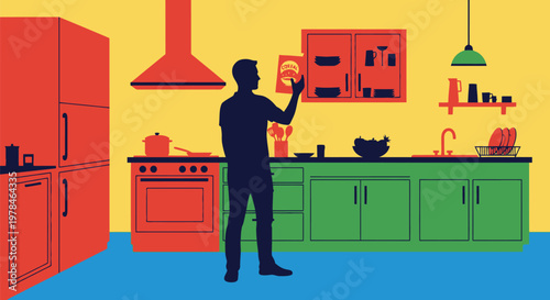 Man holding a glass of juice.