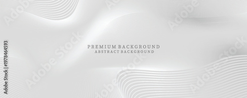 Premium background design with diagonal line pattern in grey colour. Vector white horizontal template for business banner, formal invitation backdrop, luxury voucher, prestigious gift certificate
