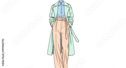 Fashionable man wearing long coat.