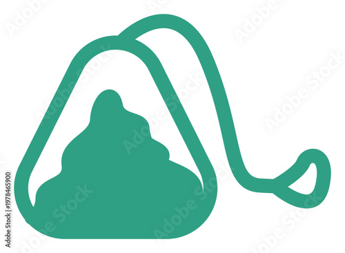 Japanese Matcha and Green Tea Ceremony Decoration Element. This two-tone decoration asset is perfect for minimalist cafe branding, menu design, and artisanal tea packaging.