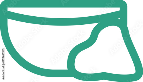 Japanese Matcha and Green Tea Ceremony Decoration Element. This two-tone decoration asset is perfect for minimalist cafe branding, menu design, and artisanal tea packaging.