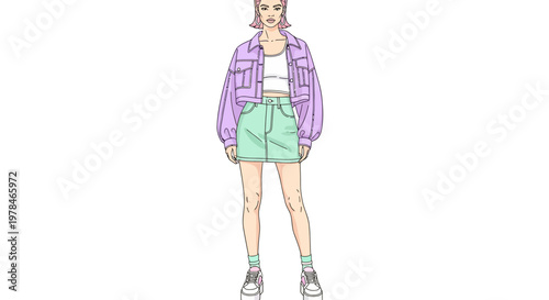 Young woman in casual clothing standing.