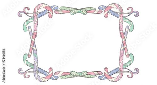 Colorful decorative frame border design.