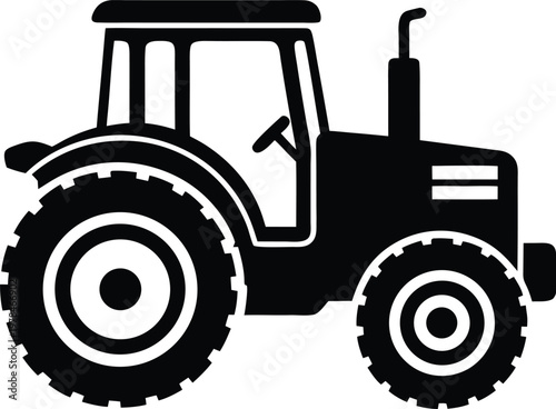 Tractor farm vehicle vector icon 02