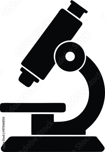 Microscope science research lab icon
