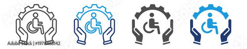 develop mental  icon set multiple style