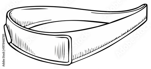 Abstract illustration of a collar, line art design, monochrome, vector