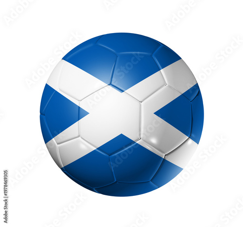 Soccer football ball with Scotland flag
