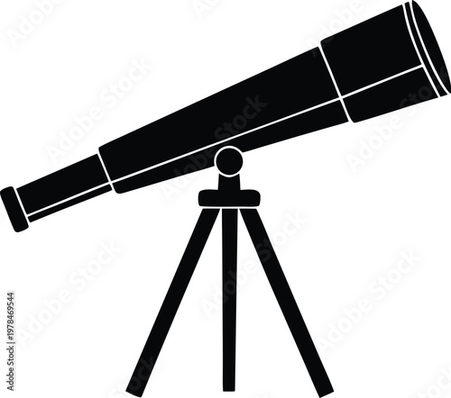 Telescope on tripod vector illustration