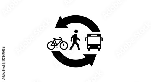 Transportation Modes Cycle Sharing Icon.