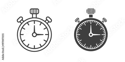 Two Stopwatches Side by Side with Different and Colors time measurement clock analog