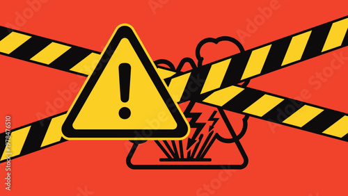 Hazard Warning Sign Radiation Risk Illustration