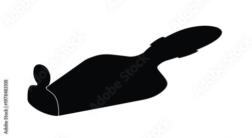 black silhouette of a rabbit on white background