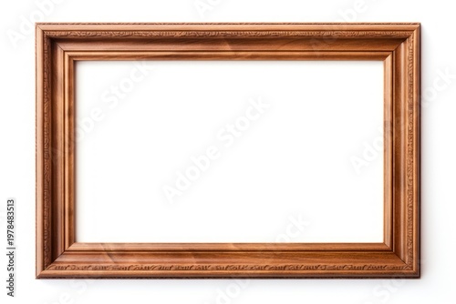 Walnut wood frame vintage backgrounds white background architecture.