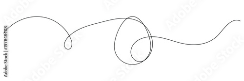 Easter egg one line drawing. Continuous one line drawing ester egg. Happy Easter, Vector illustration eps 10.