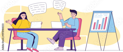 A cheerful librarian assists a young woman with book selection