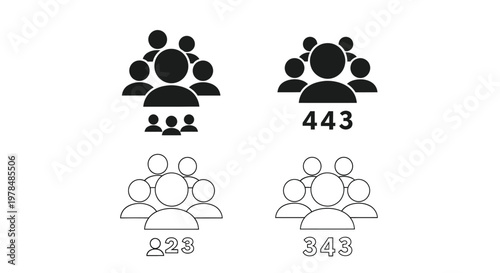 A graphic depicts several black and white simplified human figures grouped together with numeric counts