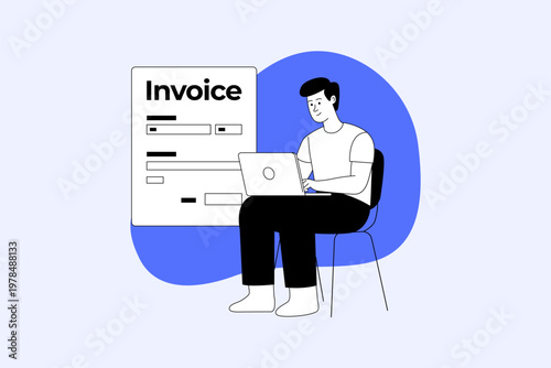 Invoice Billing Process Illustration.eps