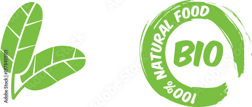 Visual representation of the terms food, bio and soil in a circular design