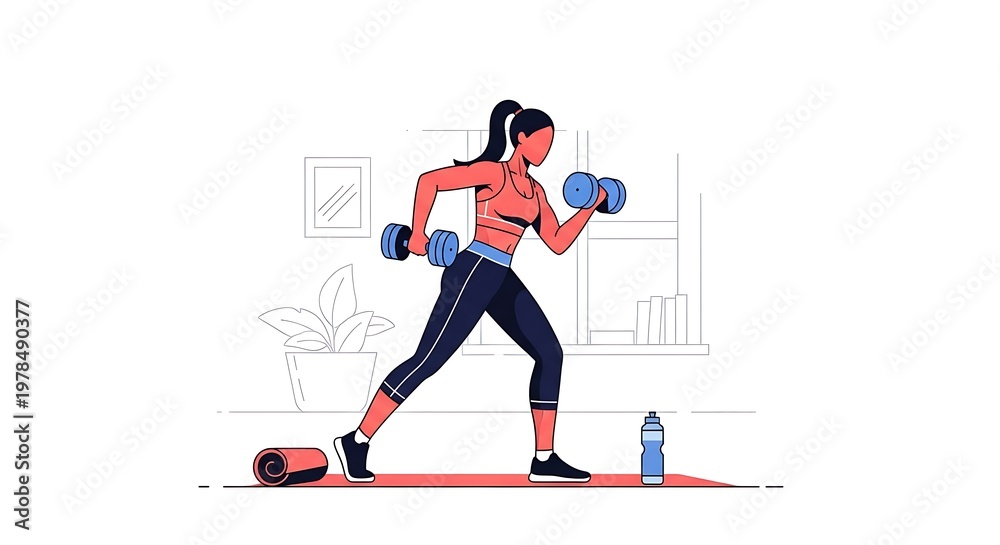 Fototapeta premium Woman engaging in boxing workout.