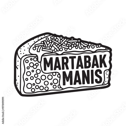Martabak Manis Food Illustration Sweet Dessert Dish