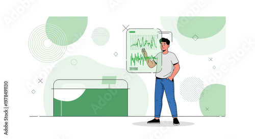 Analyzing stock market data via augmented reality interface for investment decisions