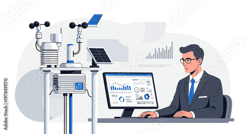 Analyzing weather data visualization and modern climate monitoring technology implementation