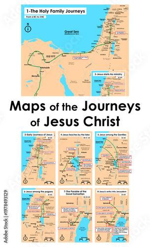 Maps of the Journeys of Jesus Christ