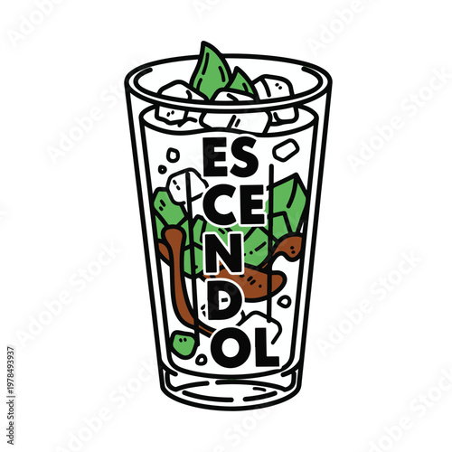 Escendo Cocktail Drink Illustration