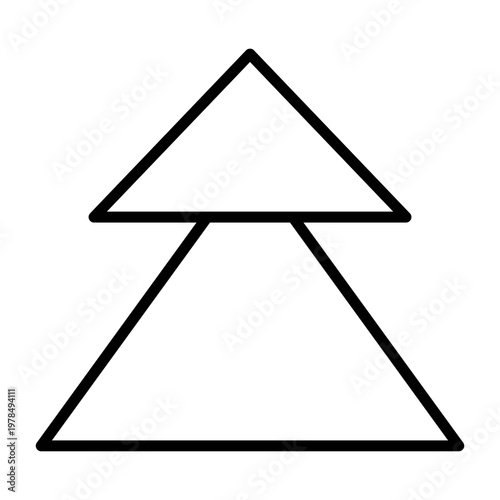 Minimal geometric icon. Simple abstract shape for design, UI, and branding.