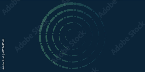 Blue abstract background with glowing circles. Swirl circular lines pattern. Geometric spiral. Twirl element. Modern graphic design. Futuristic technology concept. Vector illustration