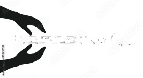hands pulling apart a dna strand isolated