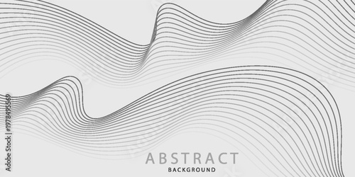 Abstract vector background with black wavy lines. EPS10