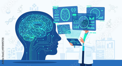 Brain connectivity research and technology, neuroscience advancement in digital interface