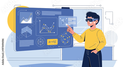 Augmented reality interface empowering data analysis through virtual visualizations and advanced