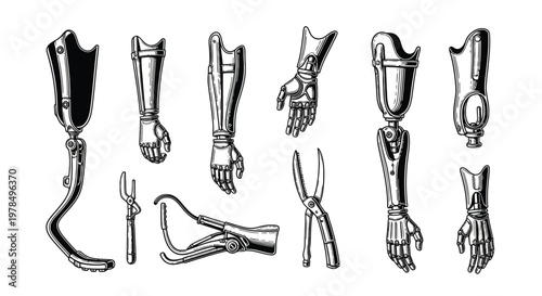 Vintage prosthetic limbs and orthopedic devices a historical collection