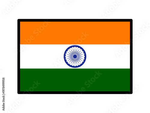 	インドの国旗のイラスト素材
