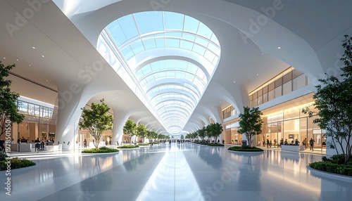 Modern architectural marvel - A bright, spacious interior with natural light.