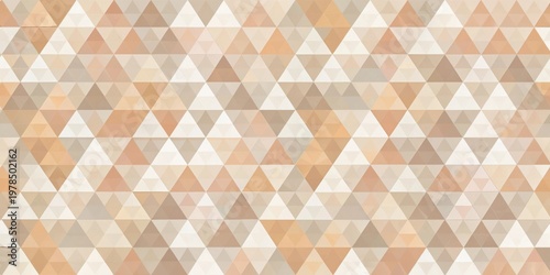 Abstract Geometric Pattern of Subtle Earth Tones Featuring a Mosaic of Triangles